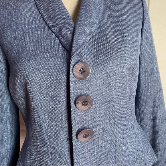 NWOT JONES NEW YORK WOMAN'S PETITE BLUE COAT - Picture 2 of 5